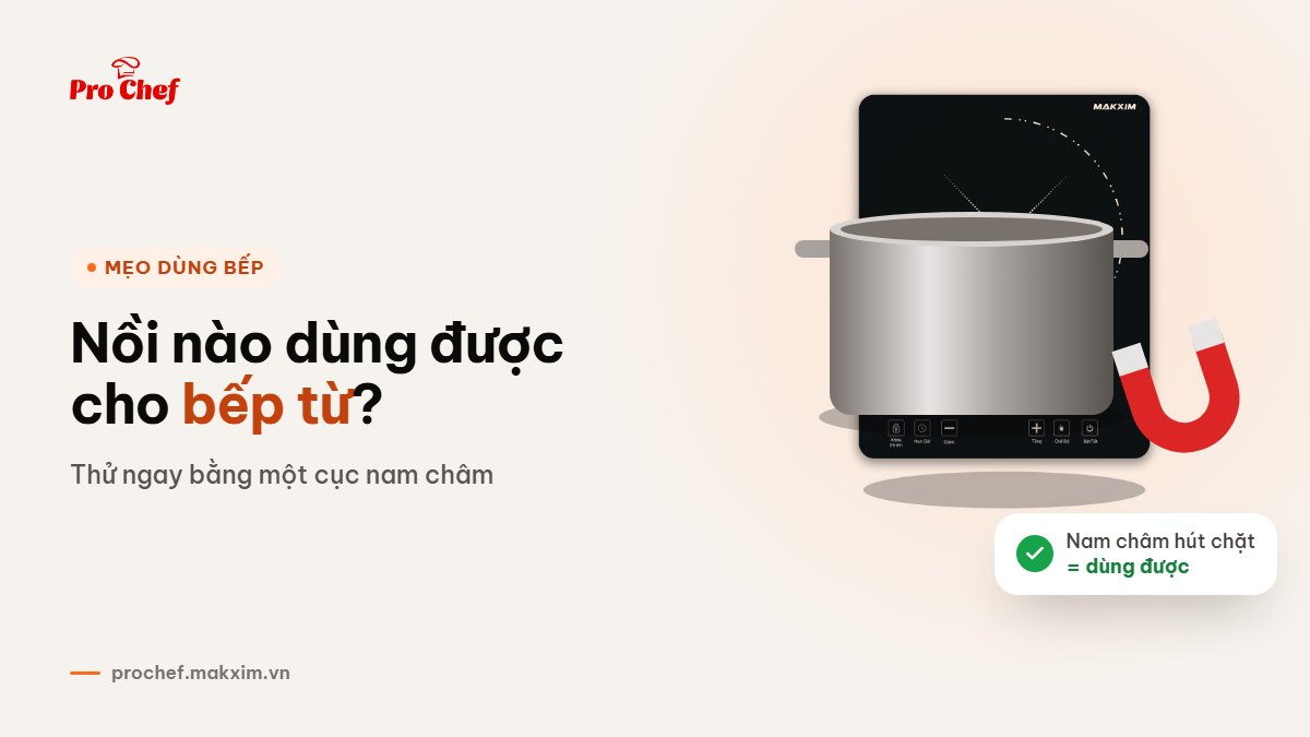 Nồi nào dùng được cho bếp từ? Cách thử bằng nam châm